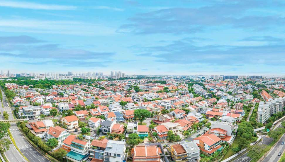 Photo of the low-rise landed estate around Lorong Chuan