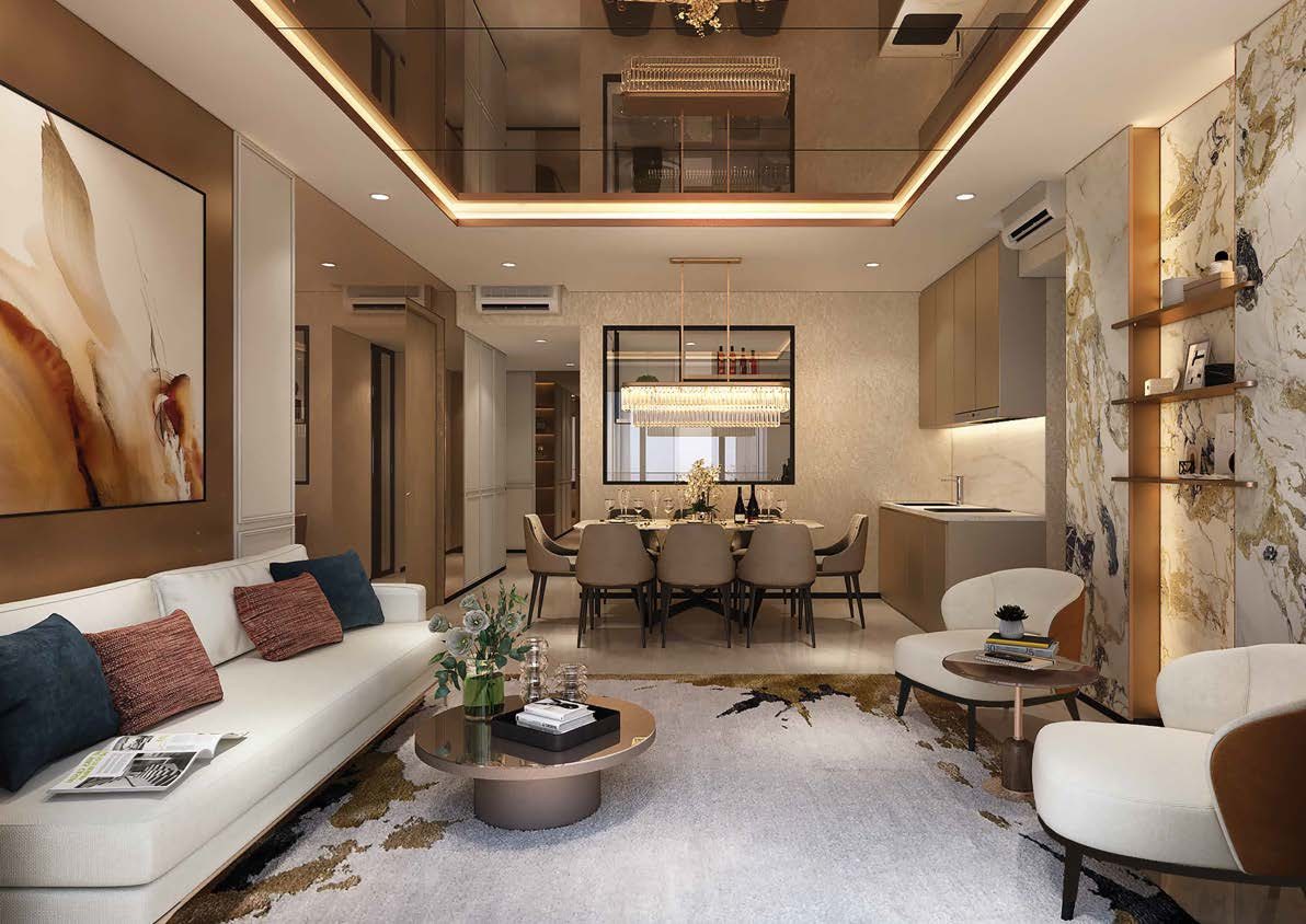 Artist's impression of a living room